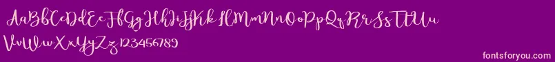 Meillina Font – Pink Fonts on Purple Background