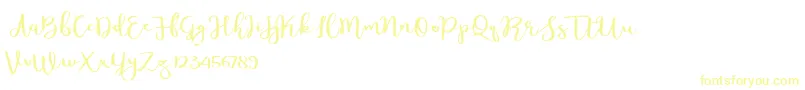 Meillina Font – Yellow Fonts on White Background