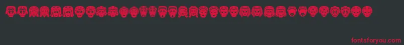 Meine Font – Red Fonts on Black Background