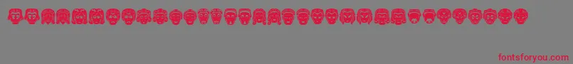 Meine Font – Red Fonts on Gray Background