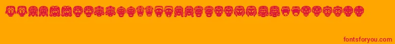 Meine Font – Red Fonts on Orange Background