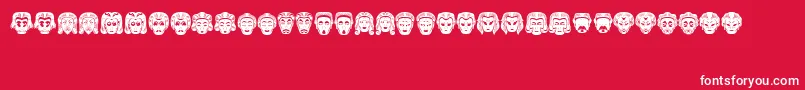 fuente Meine – Fuentes Blancas Sobre Fondo Rojo