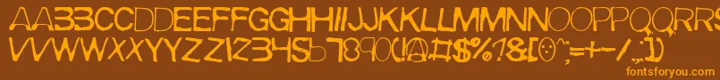 MEIRRG   Font – Orange Fonts on Brown Background