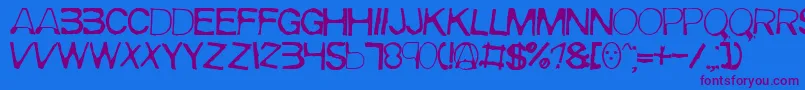 Police MEIRRG   – polices violettes sur fond bleu