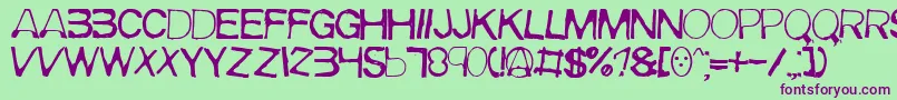 MEIRRG   Font – Purple Fonts on Green Background