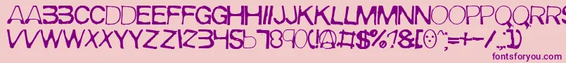 MEIRRG  -Schriftart – Violette Schriften auf rosa Hintergrund