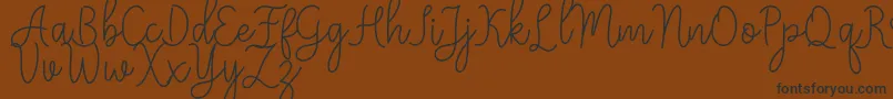 Meisha Font – Black Fonts on Brown Background