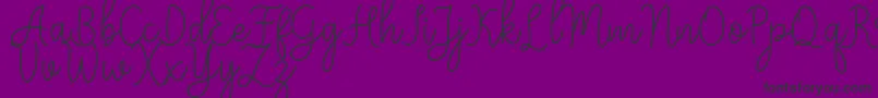 Meisha Font – Black Fonts on Purple Background