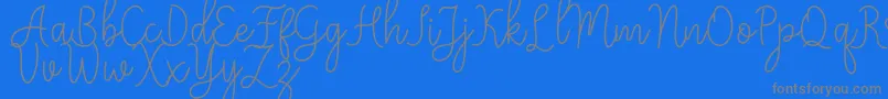 Meisha Font – Gray Fonts on Blue Background