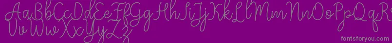 Meisha-Schriftart – Graue Schriften auf violettem Hintergrund