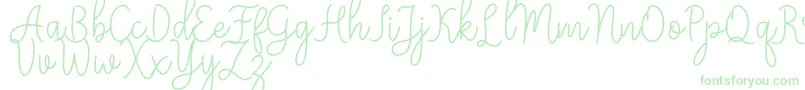 Meisha Font – Green Fonts on White Background