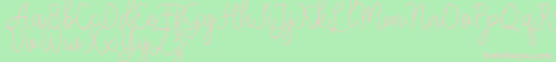 Meisha Font – Pink Fonts on Green Background