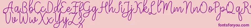 Meisha Font – Purple Fonts on Pink Background