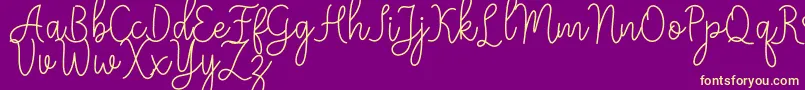 Meisha Font – Yellow Fonts on Purple Background