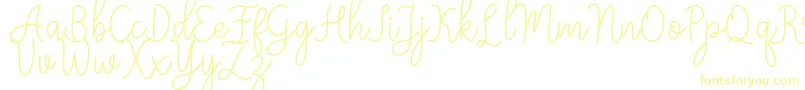 Meisha Font – Yellow Fonts on White Background