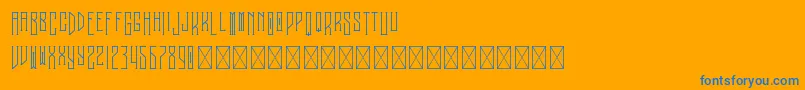 Melancholy PersonalUse Font – Blue Fonts on Orange Background
