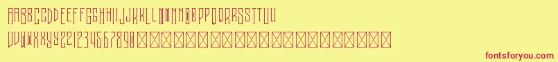 Melancholy PersonalUse Font – Red Fonts on Yellow Background