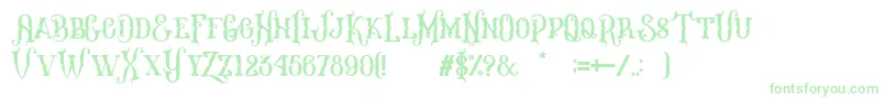 Melanesia Regular Font – Green Fonts on White Background