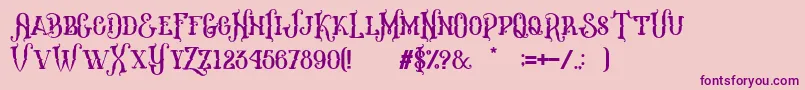 Melanesia Regular Font – Purple Fonts on Pink Background