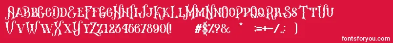 Melanesia Regular Font – White Fonts on Red Background
