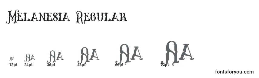 Melanesia Regular Font Sizes