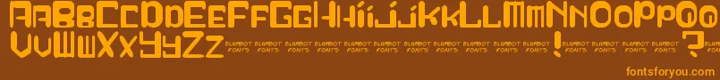 SqueezyCheez Font – Orange Fonts on Brown Background