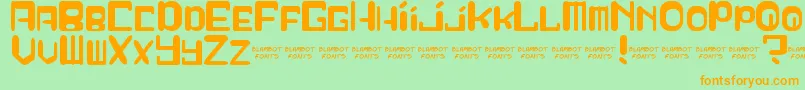 SqueezyCheez Font – Orange Fonts on Green Background