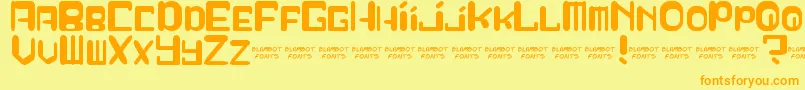 SqueezyCheez Font – Orange Fonts on Yellow Background