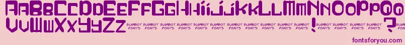 SqueezyCheez Font – Purple Fonts on Pink Background