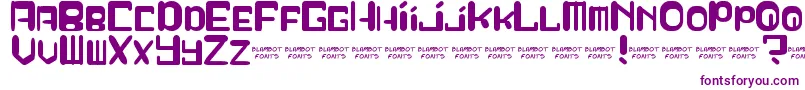 SqueezyCheez Font – Purple Fonts on White Background