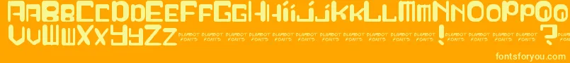 SqueezyCheez Font – Yellow Fonts on Orange Background