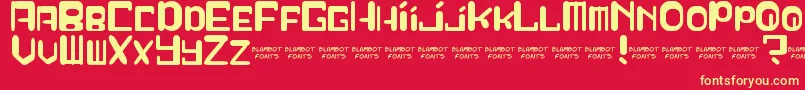 SqueezyCheez Font – Yellow Fonts on Red Background