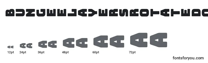 sizes of bungeelayersrotatedoutline font, bungeelayersrotatedoutline sizes