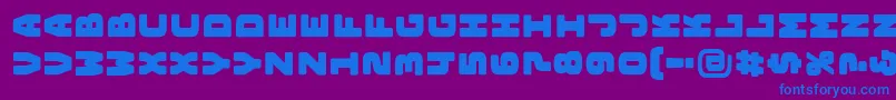 BungeelayersrotatedOutline Font – Blue Fonts on Purple Background