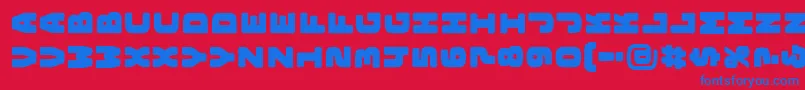 フォントBungeelayersrotatedOutline – 赤い背景に青い文字