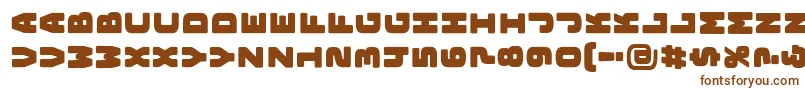 BungeelayersrotatedOutline-fontti – ruskeat fontit valkoisella taustalla