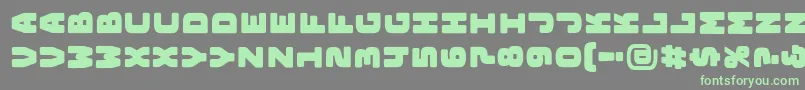 BungeelayersrotatedOutline Font – Green Fonts on Gray Background