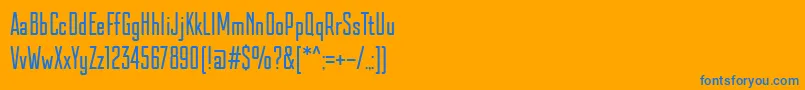 KazmannSans Font – Blue Fonts on Orange Background