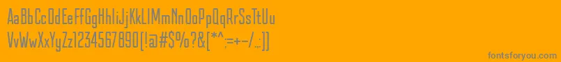 フォントKazmannSans – オレンジの背景に灰色の文字