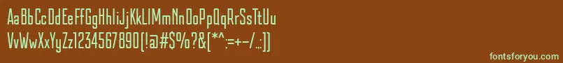 KazmannSans Font – Green Fonts on Brown Background