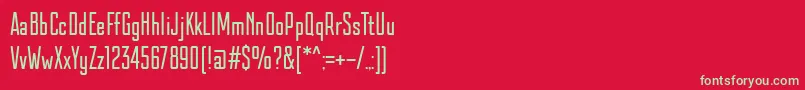 フォントKazmannSans – 赤い背景に緑の文字