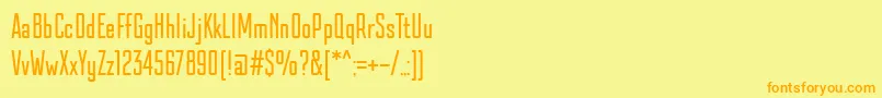 KazmannSans Font – Orange Fonts on Yellow Background