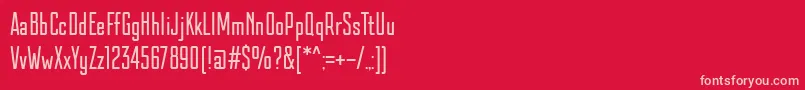 フォントKazmannSans – 赤い背景にピンクのフォント