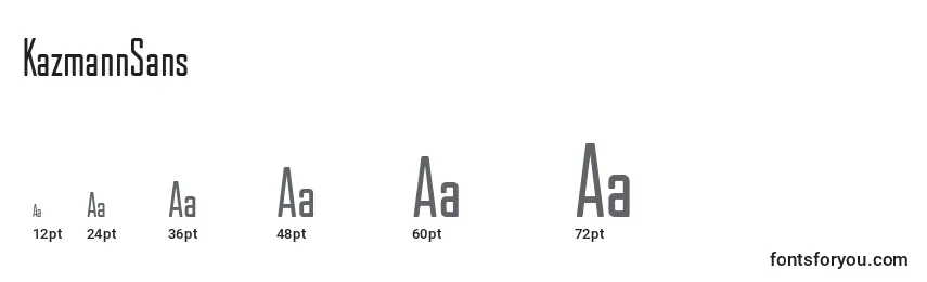 KazmannSans Font Sizes