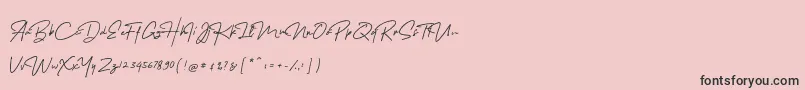 MelanicBlackScript Regular Font – Black Fonts on Pink Background