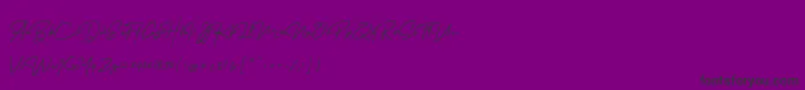 Шрифт MelanicBlackScript Regular – чёрные шрифты на фиолетовом фоне