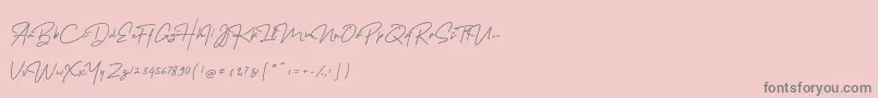 fuente MelanicBlackScript Regular – Fuentes Grises Sobre Fondo Rosa