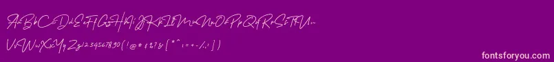 fuente MelanicBlackScript Regular – Fuentes Rosadas Sobre Fondo Morado