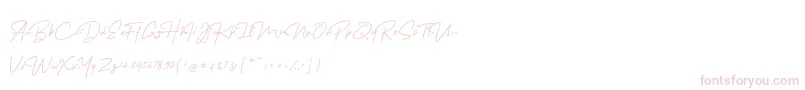 MelanicBlackScript Regular Font – Pink Fonts on White Background