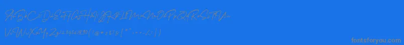 Weitere Informationen zur MelanicBlackScript Regular-Schriftart MelanicBlackScript Regular-Schriftart – Graue Schriften auf blauem Hintergrund